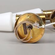 Pair of wall sconces lS-1987 in brass and opal glass Hans Agne Jakobson Sweden 1960