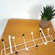 Vintage wall coat rack black white with hooks vintage