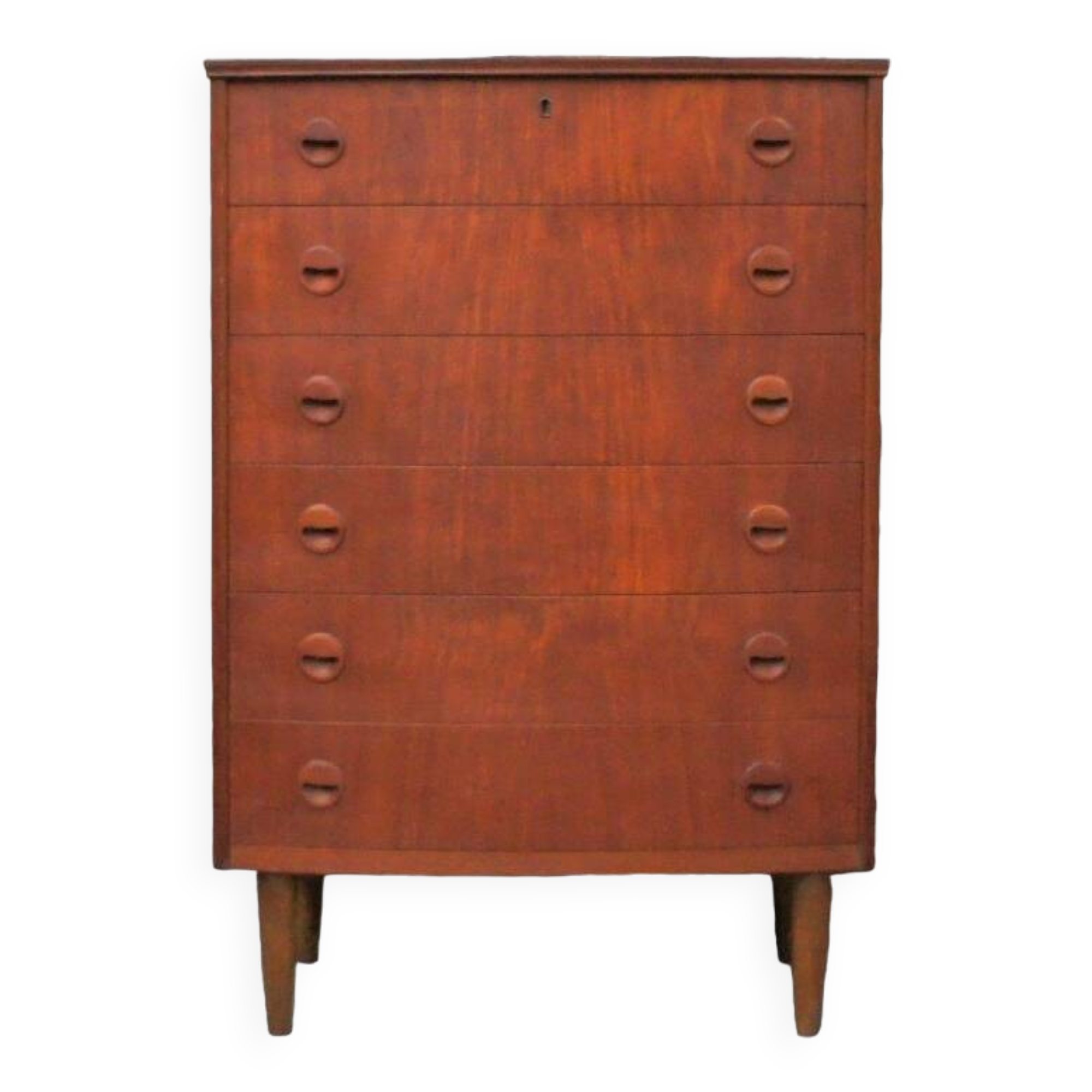 Vintage Scandinavian teak chest of drawers, in the style of Kai Kristiansen