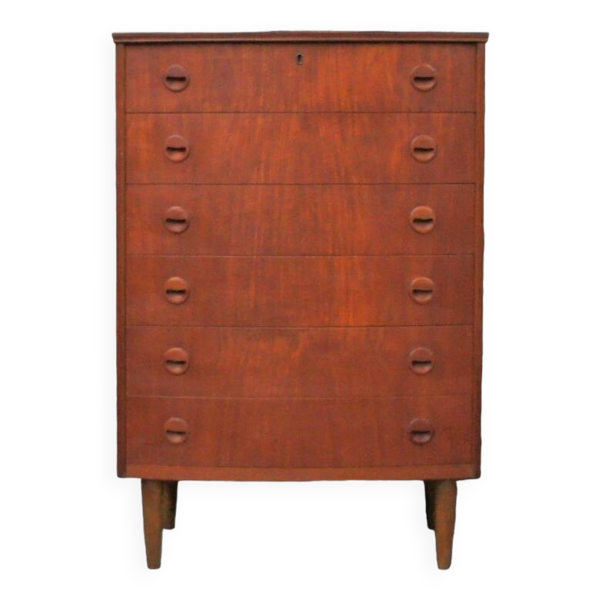 Chiffonnier vintage scandinave en teck, dans le goût de Kai Kristiansen
