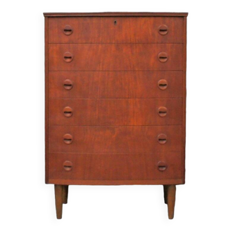 Chiffonnier vintage scandinave en teck, dans le goût de Kai Kristiansen