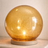 Large blown glass globe with bubbles