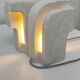Pair of stone lamps. Albert Tormos 1970