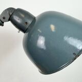 Industrial Grey Enamel Workshop Table Lamp from Siemens, 1950s
