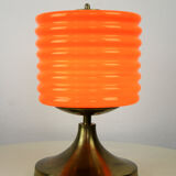 Mid-century orange glass table lamp