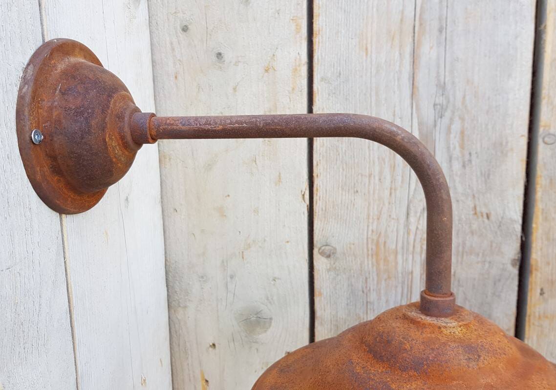 French Rusty Barn Lamp wall light