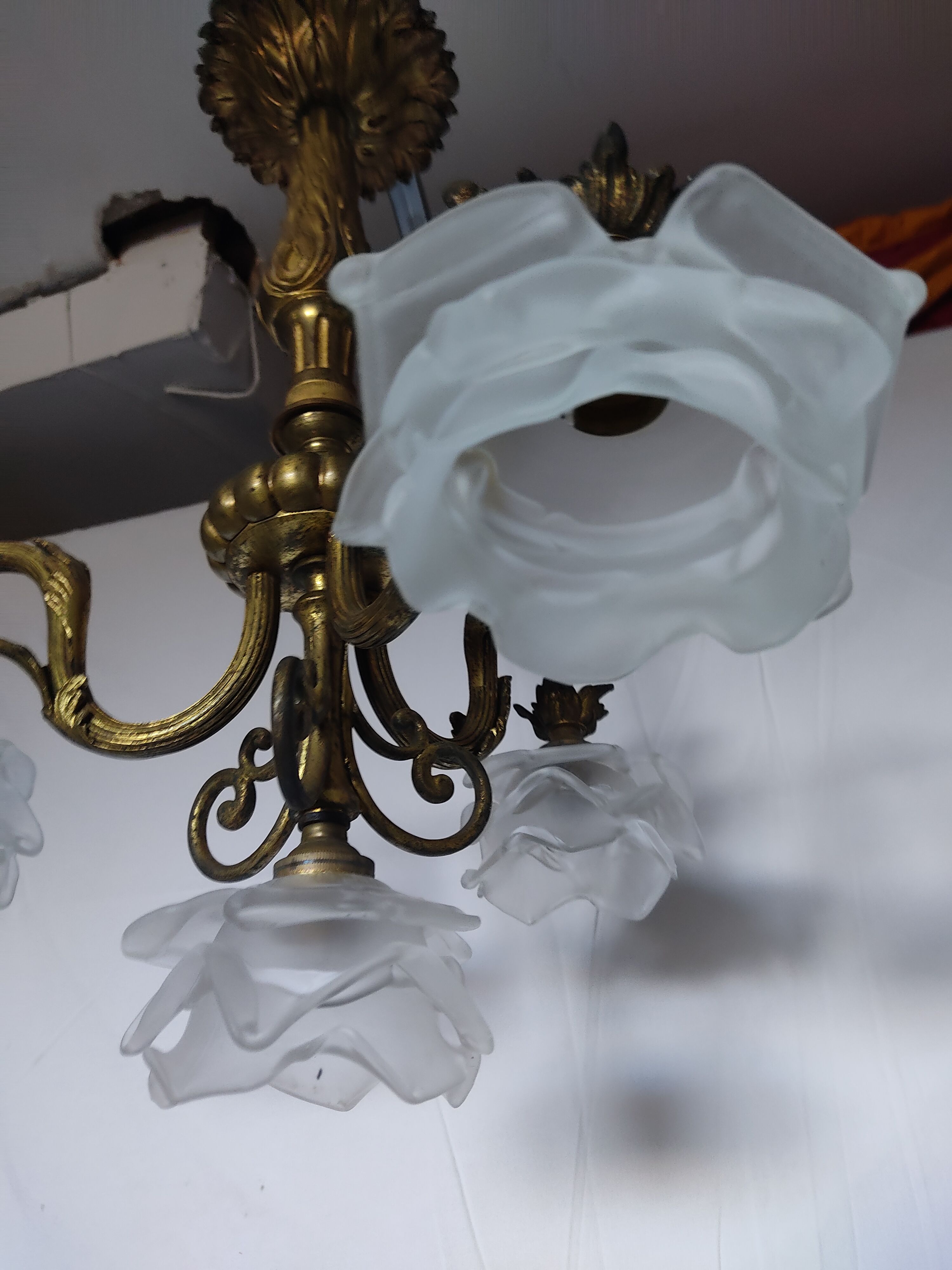 Chandelier bronze 4 lights