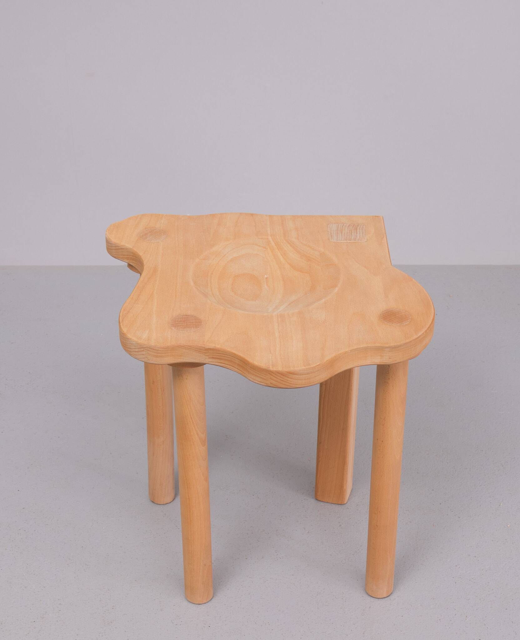 Solid Pine Stool by Era Herbstb 1980s Germany