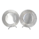 Christofle Ondulation Luc Lanel, pair of flat plates 23.5 cm, silver-plated metal