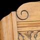 Art Deco fireplace mirror in light oak. Mercury glass.