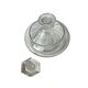 Faceted glass carafe with stopper from Italy circa 1950.