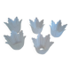 Old sandblasted glass tulips