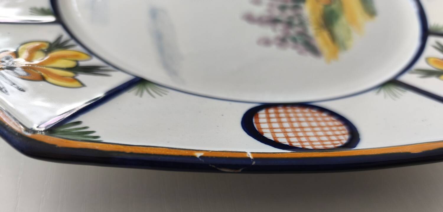 2 Henriot Quimper plates