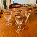 Set of 6 engraved digestive/liqueur/port/drop glasses