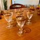 Set of 6 engraved digestive/liqueur/port/drop glasses