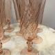 Series of 8 champagne flutes "Rosaline"