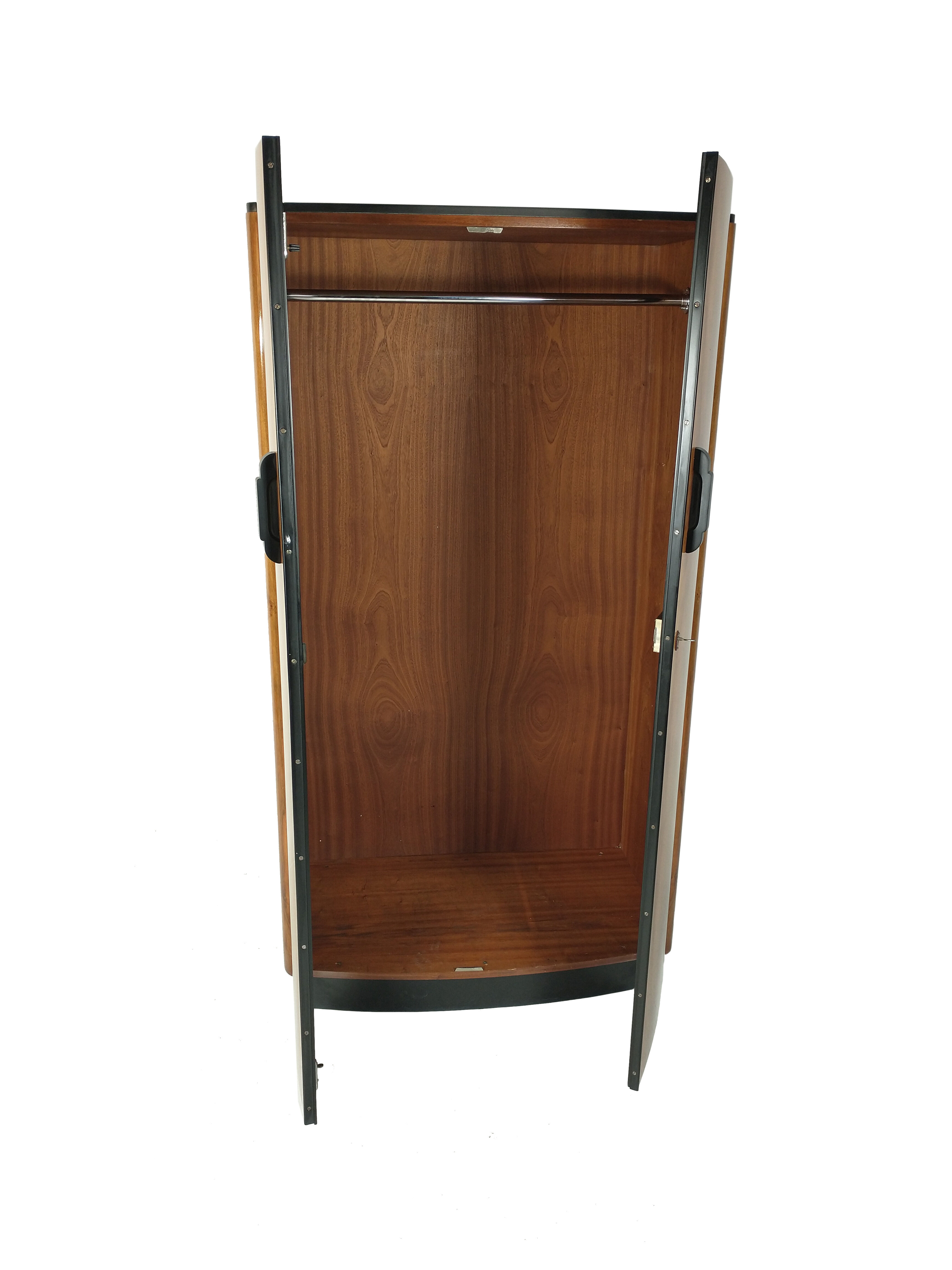 Art Deco Walnut Wardrobe by Jindřich Halabala for UP Závody, 1950s