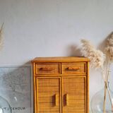 Vintage rattan sideboard
