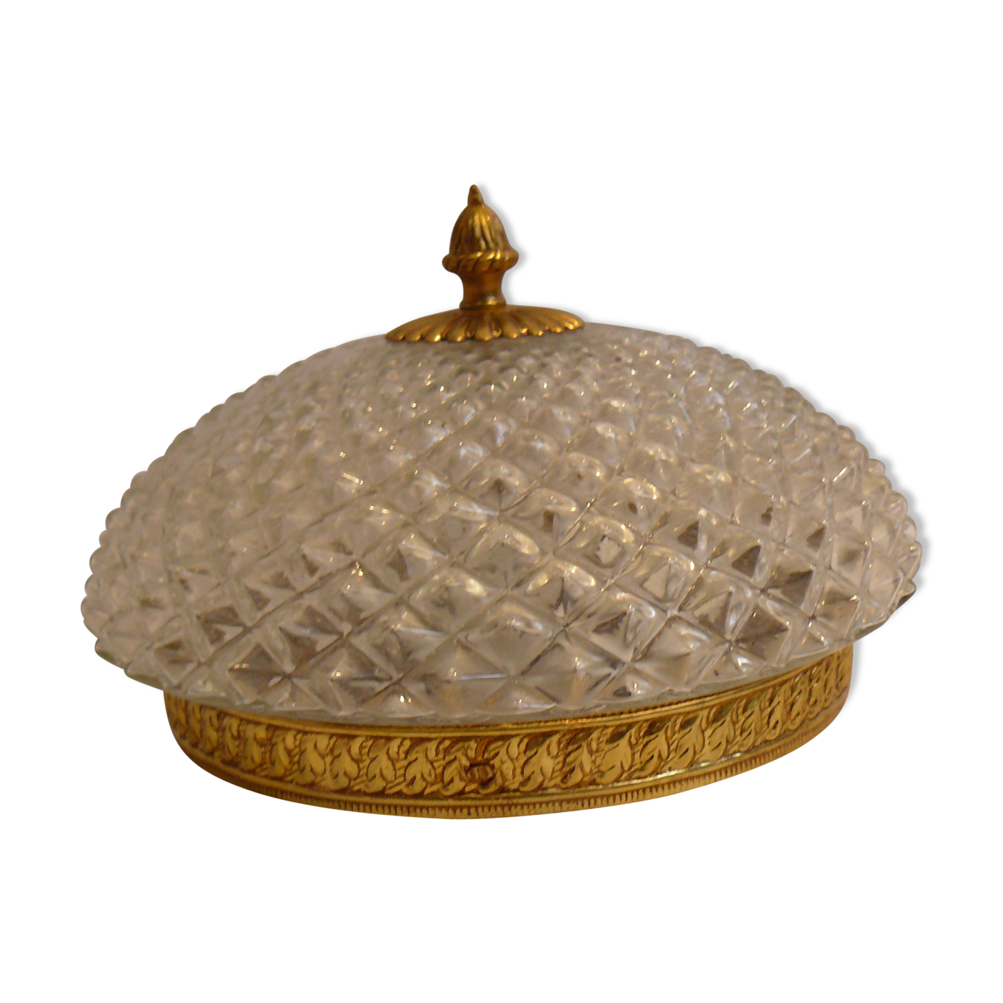 Glass and brass 2 ceiling lights