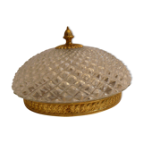 Glass and brass 2 ceiling lights