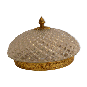 Glass and brass 2 ceiling lights