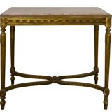 Table d'appoint, style louis xvi, bois doré, xixème siècle