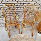 Pair of rattan chairs