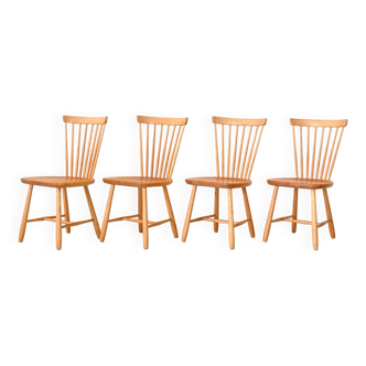 Set of 4 chairs by Carl Malmsten "Lilac Aland"