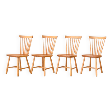Suite de 4 chaises de Carl Malmsten "Lilac Aland"
