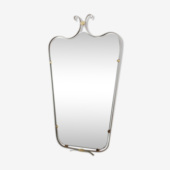 Mirror bevelled and suspended 50s - 71x42cm