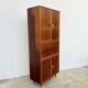 High mahogany cabinet with drop-down front — bar or secretary, custom-made, 1960s