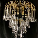 Venini candlestick two-tone glass