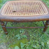 Repose-pied tabouret cannage