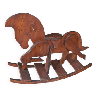 Vintage wooden rocking horse