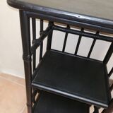 Black rattan shelf