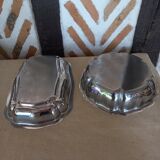Lot de 2 plats creux inox