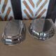 Set of 2 stainless steel hollow dishes