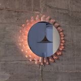 Sun Mirror Lamp Pink 1970s