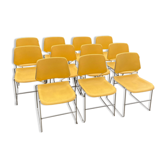 Set 12 Thomas Tolleson Matrix chairs for Krueger, 70s, USA