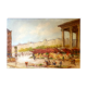 Painting from the 1940s The Flower Market signed Robert Giovani