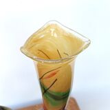 Pair of blown glass vases signed, 90s