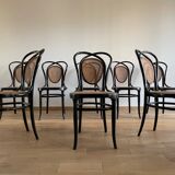 Série de 8 chaises viennoises N.33 de J&J Kohn, 1900