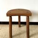 2 tripod oak stools 60s