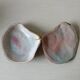 Shell-shaped ceramic dish with glaze signed Suzy Coste – vintage
