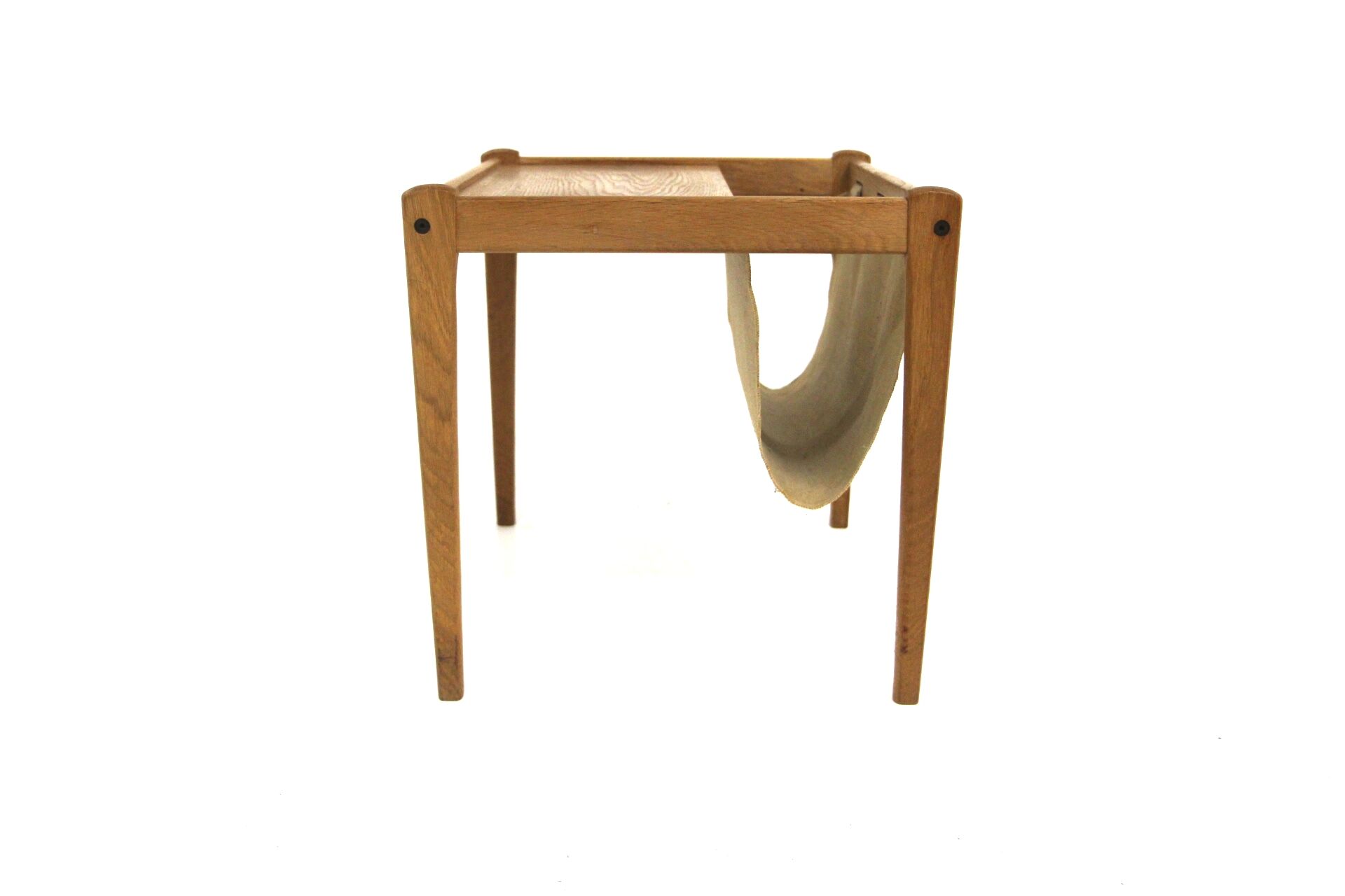 Scandinavian oak magazine rack, S.P Jensen, BRDR Furbo, Sweden, 1960