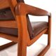 Fauteuil en cuir teck EMC, 1960