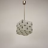 Mid-Century Square Clear Glass Pendant by Kamenicky Senov, 1960's