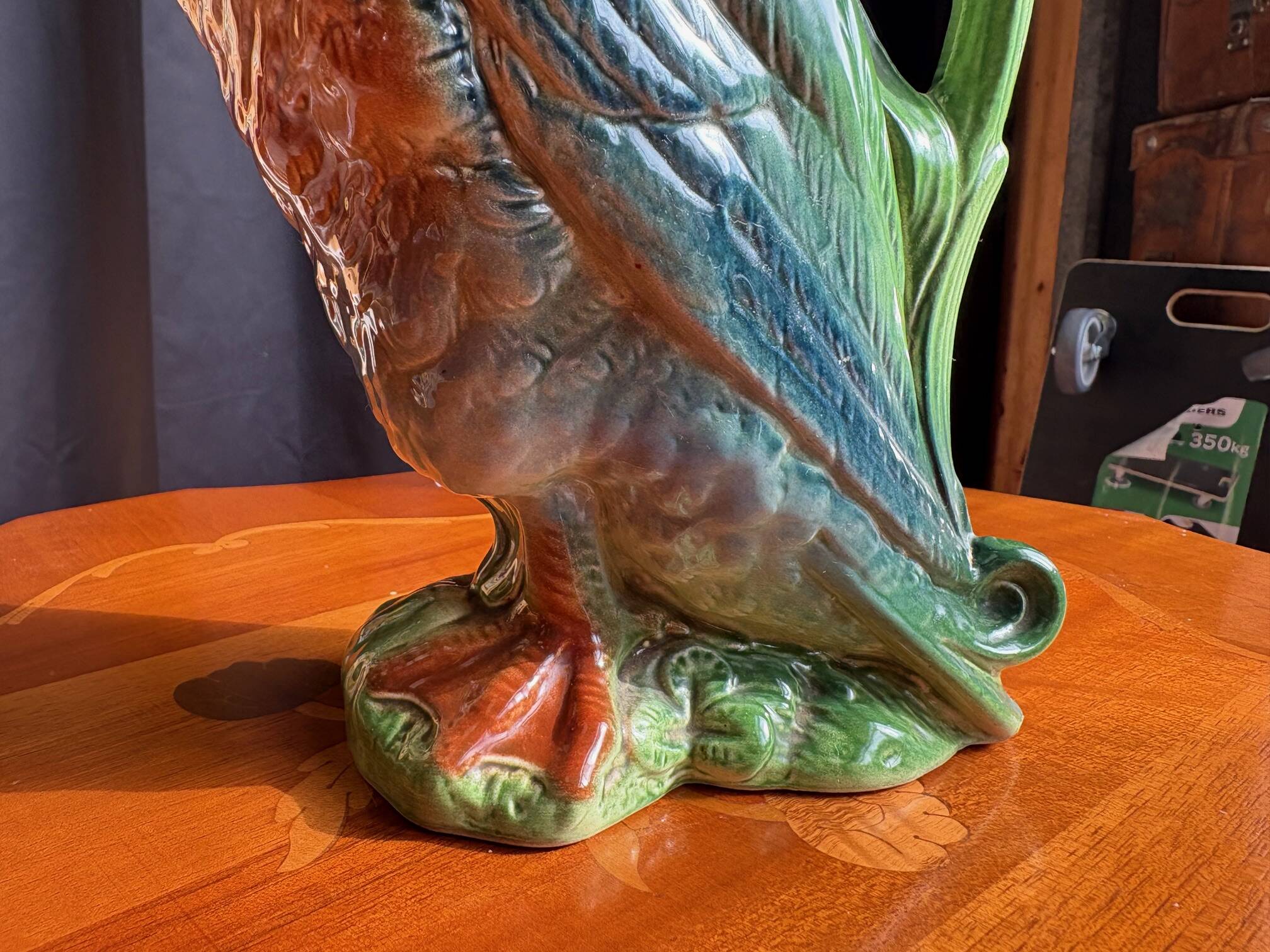 Glazed ceramic duck-shaped pitcher – St-Clément, France (1950s-60s)