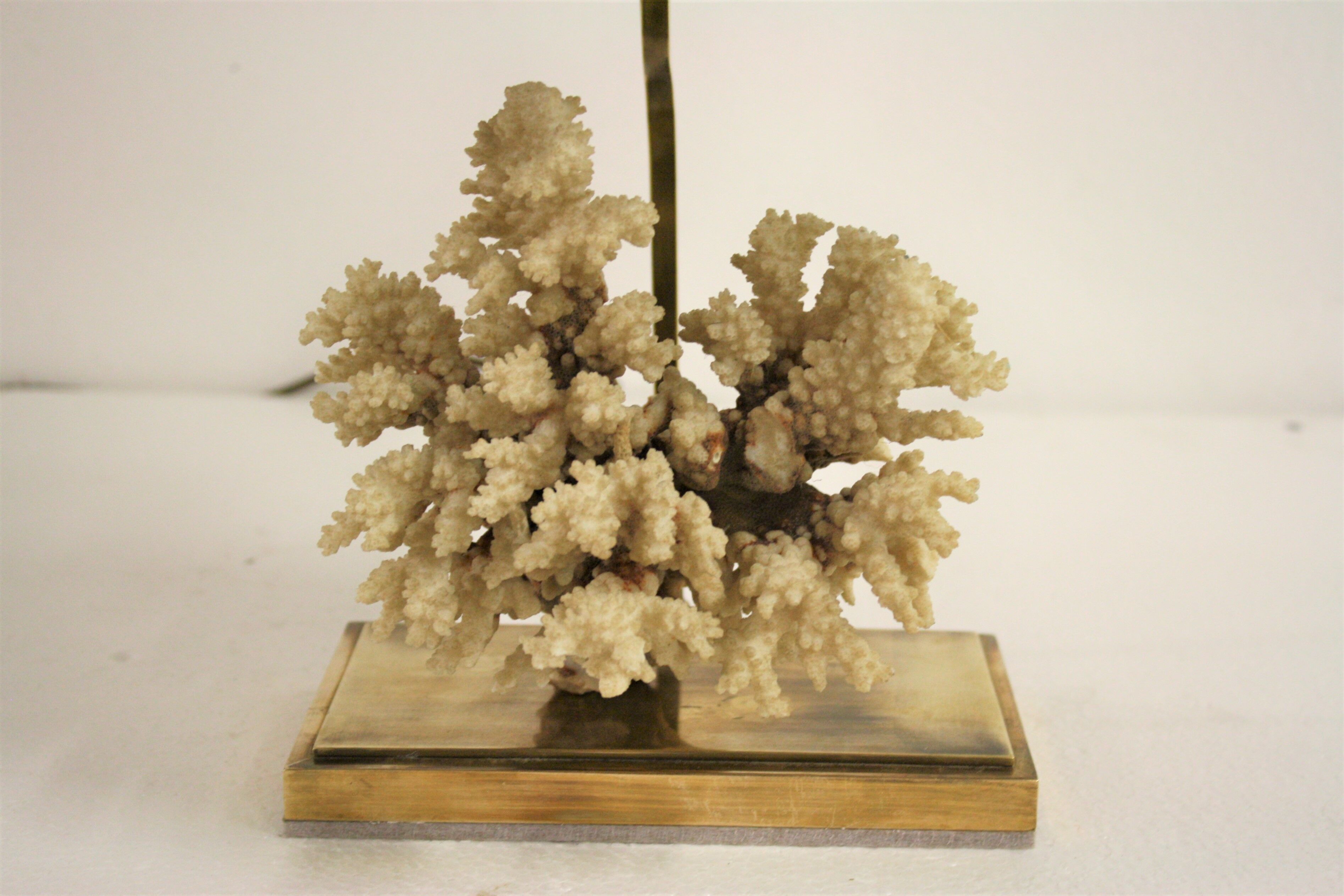 Brass coral table lamp, 1970s