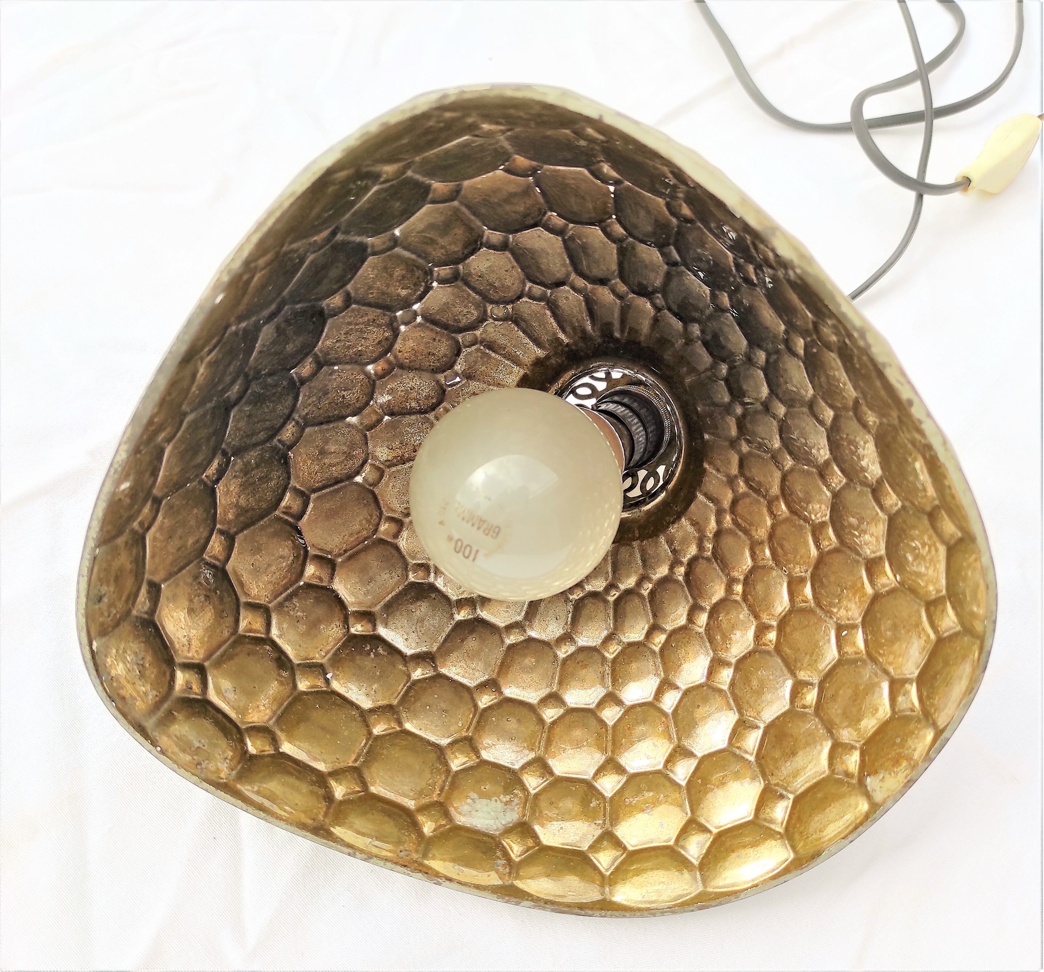 Holophane pendant lamp in mercurized glass from the 30s